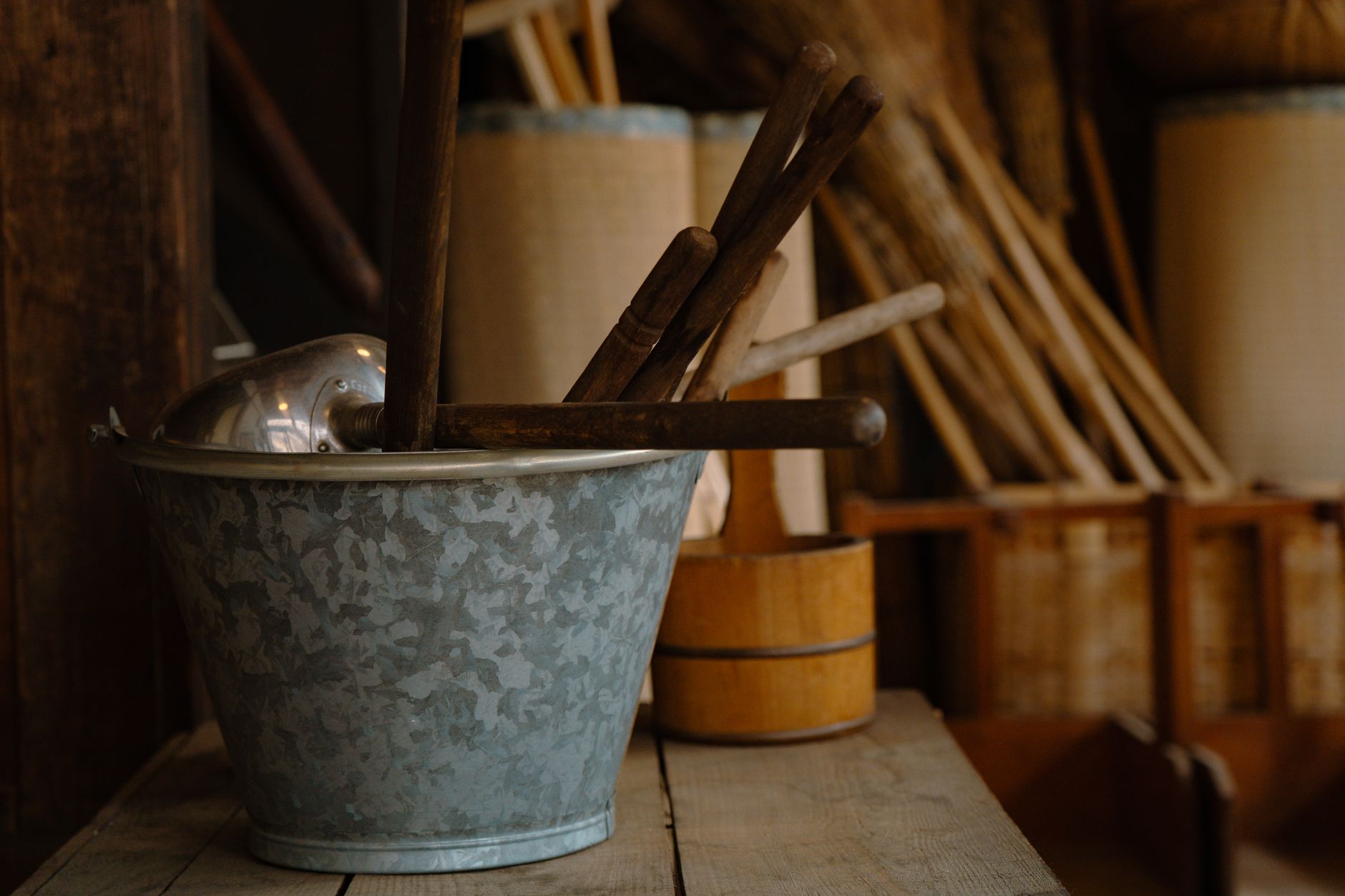 BUCKET — a container with a handle