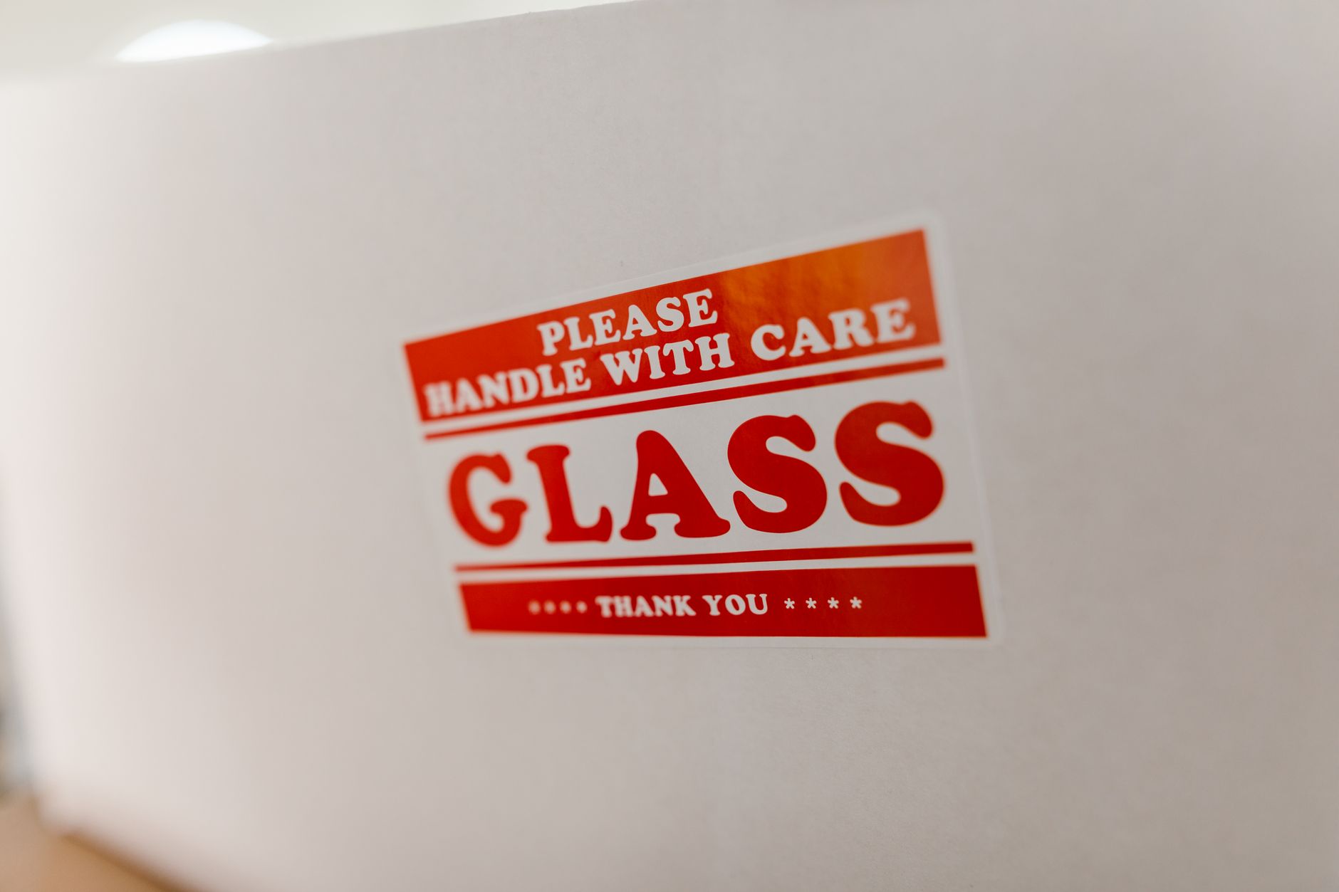 FRAGILE — meaning the contents can break and need careful handling
